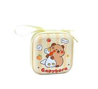 Capybara - Piccolo portamonete in latta per auricolari, pratica borsa per il cambio di sacchetti per bambini e amanti dei cartoni animati, pratico contenitore per monete in metallo, 01style, One Size