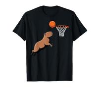 Capybara Playing Sports Wild Animal Rodents Basketball Maglietta