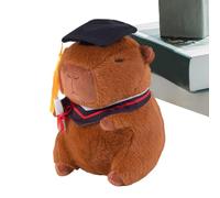 Capybara Plush Doll - Graduation Toy, Student Gift | Cute Stuffed Animal with Doctoral Hat, Soft Collectible plushe for School Ceremony, College Celebration and Memorable Keepsake for Graduates