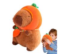 Capybara Plush, Soft Vegetable-Themed Stuffed Animal Doll, 28cm Plushiez with Hat and Bag, Adorable Decorative Toy for Living Room, Bedroom, Study, Kids and Collectors