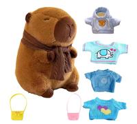 Capybara Plush Toy - Figura imbottita carina, affascinante accessorio per animali | Set di bambole Capybara di cartone animato morbido, design accogliente per la decorazione abbracciata per la raccolt