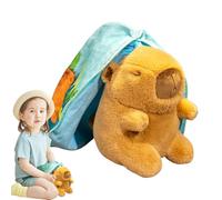 Capybara Plush Toy, Transformable Egg Shaped, 7.09 Inches Adorable Transforming Design, Soft Stuffed Animal for Home Display, Sleeping Companion, Kids, Adults, Cozy Gift, Brown