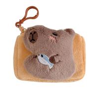 Capybara-Pochette per pezzi di Capybara | Borsa per valuta di animali piccola e adorabile, piccola tracolla per appendere portafogli, clip di supporto per portachiavi, borsa di immagazzinaggio