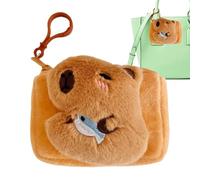 Capybara-Pochette per pezzi di Capybara | Borsa per valuta di animali piccola e adorabile, piccola tracolla per appendere portafogli, clip di supporto per portachiavi, borsa di immagazzinaggio