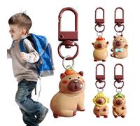 Capybara, portachiavi Capybara - decorazione ciondolo borsa | realistico animali Capybara giocattolo Capybara ciondolo per Natale compleanno zaino accessorio auto