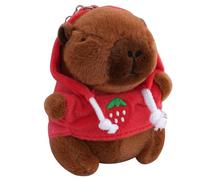 Capybara Portachiavi Peluche - 12 cm Peluche Giocattolo Animale Zaino | per Ragazze e Donne, Decorazione per La Casa, per Posti di Lavoro, Bambola, Regalo Dolce Ta