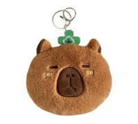 Capybara - Portamonete elegante e adorabile a forma di animale, adorabile borsa a forma di animali di peluche Capybara, borsa a mano, portamonete, custodia per auricolari e portachiavi, Verde, Refer