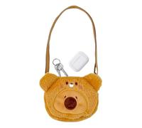 Capybara - Portamonete in peluche, regolabile, motivo animale, borsa morbida con design innovativo, portamonete per donne, ragazze, viaggi, uso quotidiano, Marrone chiaro, Refer to description