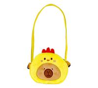 Capybara - Portamonete in peluche, regolabile, motivo animale, borsa morbida con design innovativo, portamonete per donne, ragazze, viaggi, uso quotidiano, Giallo, Refer to description, Unisex