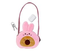 Capybara - Portamonete in peluche, regolabile, motivo animale, borsa morbida con design innovativo, portamonete per donne, ragazze, viaggi, uso quotidiano, rosa, Refer to description, Unisex