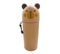 Capybara - Portapenne, astuccio portapenne, 21 x 6,6 cm, con cerniera, telescopico, espositore da scrivania per aula, casa, dormitorio, scuola, bambini, adolescenti e studenti