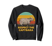 Capybara Respect Meme Retro Roditore Fauna Selvatica Humor Art Felpa