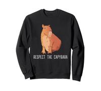 Capybara Respect Meme Retro Roditore Fauna Selvatica Humor Art Felpa