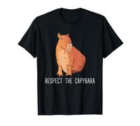 Capybara Respect Meme Retro Roditore Fauna Selvatica Humor Art Maglietta