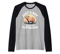 Capybara Rodents Kids Just A Boy Who Loves Capybaras Maglia con Maniche Raglan