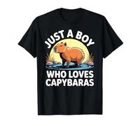 Capybara Rodents Kids Just A Boy Who Loves Capybaras Maglietta