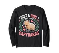 Capybara Rodents Kids Just A Girl Who Loves Capybaras Maglia a Manica