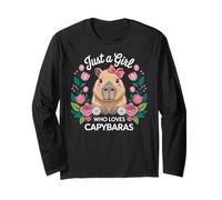 Capybara Rodents Kids Just A Girl Who Loves Capybaras Maglia a Manica