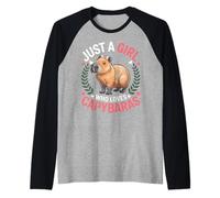 Capybara Rodents Kids Just A Girl Who Loves Capybaras Maglia con Maniche Raglan