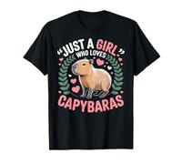Capybara Rodents Kids Just A Girl Who Loves Capybaras Maglietta