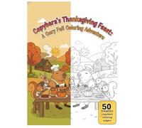 Capybara’s Thanksgiving Feast: A Cozy Fall Coloring Adventure