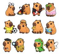 Capybara - Set di 12 ciondoli per scarpe, 3 cm