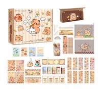 Capybara - Set di cancelleria Capybara - Set di cancelleria Capybara | Cartoleria da scrittura adorabile e versatile | Forniture didattiche versatili per la scrittura,