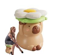 Capybara Shoe Chanding Tabliss - Sgabello animale creativo con cuscino, piede Resto ottomani | Sgabello portaoggetti Capybara, sedia decorativa sgabello Capybara per soggiorno, camera da letto