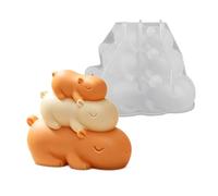 Capybara Silicone Mold - Stacked Design Candle Soap Resin Casting Tool Kit | Nonstick Flexible DIY Craft System Chocolate Candy Fondant Cake Decoration Making Set Reusable Home Handmade Creative Art