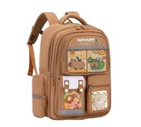 Capybara simpatico sacchetto di scuola, borsa a tracolla per gli studenti delle scuole elementari, buon regalo per ragazzi e ragazze,Style 4,Large
