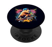 Capybara Skater - Animale Roditore Elegante Su Uno Skateboard PopSockets PopGrip Adesivo
