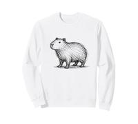 Capybara Sketch Wild Abstract Scribble Art Minimalist Felpa