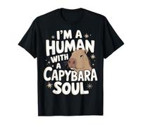 Capybara Sono un essere umano con un animale dell'anima capibara Maglietta