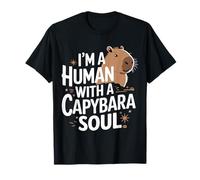 Capybara Sono un essere umano con un'anima Capibara Animali Capibara Maglietta