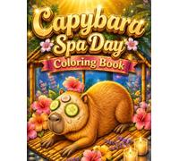 Capybara Spa Day Coloring Book: Relaxing Zen Art for Stress Relief, Mindful Whimsical Illustrations, and Cute Animals for Adults and Teens