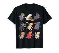 Capybara Spooky Witch Boo Zombie Capybara Halloween Ragazzi Kid Maglietta