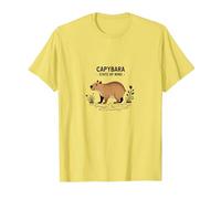 Capybara State of Mind - Arte per Gli Amanti della Natura Maglietta, Uomo, Limone, L