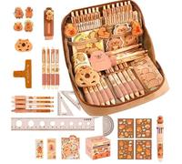 Capybara Stationery Set, Student Pen Bag Organizer, 8.27x2.17x5.71 Inches Large Capacity Design, Cute Capybara Kit, Cartoon Pencil Case for Kids, Boys, Girls, Pens, Clips, Rulers