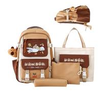 Capybara Stuff - Borsa a tracolla con animali, 1 set per l'istruzione, con custodia con cerniera, attrezzatura accademica, borsa da trasporto per accademie, escursioni e viaggi per adolescenti, C