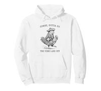 Capybara su Chicken Scusa Devo Andare Vibes Are off Meme Felpa con Cappuccio