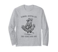 Capybara su Chicken Scusa Devo Andare Vibes Are off Meme Maglia a Manica