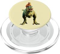 Capybara su T-Rex - Duo Animale Dinosauro assurdo e Divertente PopSockets PopGrip per MagSafe