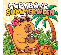 Capybara Summerween: Cute & Spooky Capybara Coloring Pages for a Relaxing Halloween Beach Vibe
