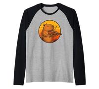 Capybara Suonare Violino Maglia con Maniche Raglan