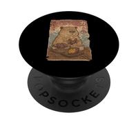 Capybara Sweet Potato Yaki Series Funny Kawaii Ukiyo Pun PopSockets PopGrip Adesivo