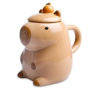 Capybara, tazza dolce con coperchio, tazza 3D, tazza da caffè Capybara, tazza da caffè in ceramica, tazza da caffè per Natale, compleanno, anniversario per bambini