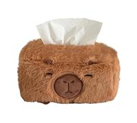 Capybara Tissue Box Holder - Boring Desk Free Decor, Cute Plush Cover, Soft Animal Doll, Napkin Dispenser, Ornament For Home Bedroom Nursery Office Car Vanity Kids Gift Usage