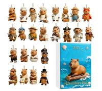 Capybara Toy Adveent - Christmas Countdown Calendar, 2D Acrylic Figures Planner, 24 Days Countdown Planners For Festive Car Rearview Stocking Stuffer Mantel Decor Holiday Tradition