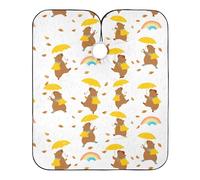 Capybara Umbrella Uomo Donna Mantella Parrucchiere Tutta Lunghezza Mantellina Parrucchiere Con Chiusura A Gancio Mantella Taglio Capelli Per Parrucchieri Acconciatura 168X140Cm