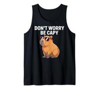 Capybara Vintage Retro Style Awesome Don't Worry, Be Capy Canotta